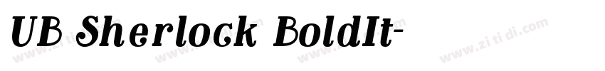 UB Sherlock BoldIt字体转换